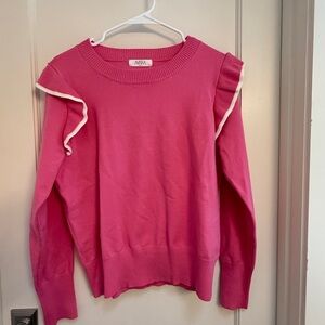 Mara Pink Ruffle Sweater